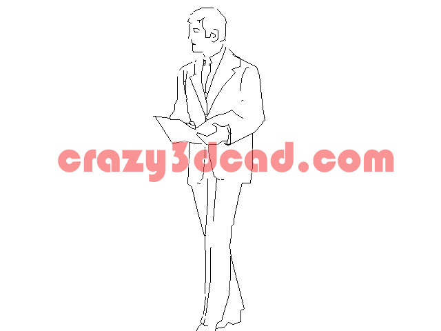 Business men's CAD blocks